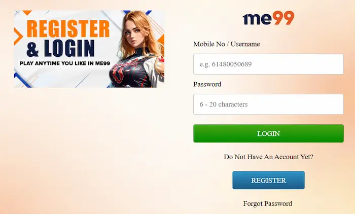 me99aucasino accessing